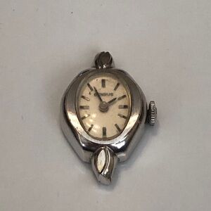Benrus Vintage Womans Dress Watch Silver Toned Mechanical Winding Timepiece